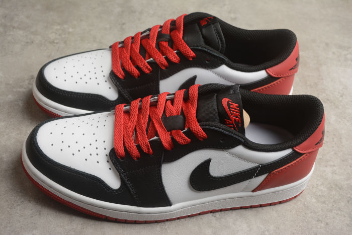 Air Jordan 1 Low OG 'Black Toe' Varsity Red CZ0790-106