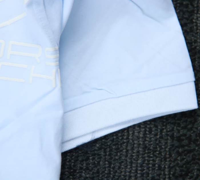 Porsche Crest Polo Shirt White NO Number