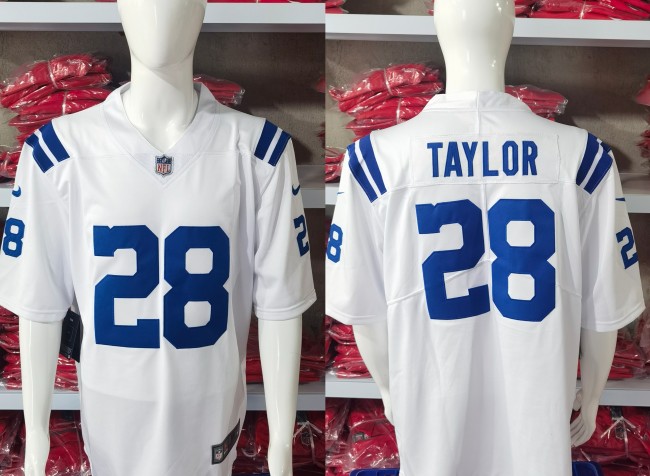 Indianapolis Colts Alternate Jersey White NO.28 TAYLOR