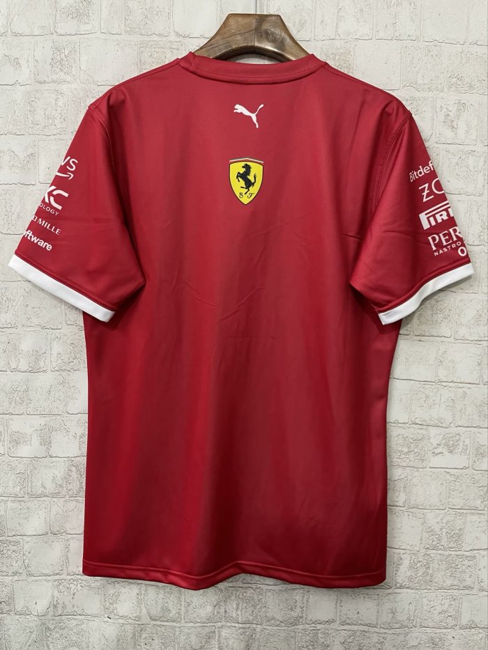 2025 Ferrari Racing T-Shirt Fleet Version Red NO Number