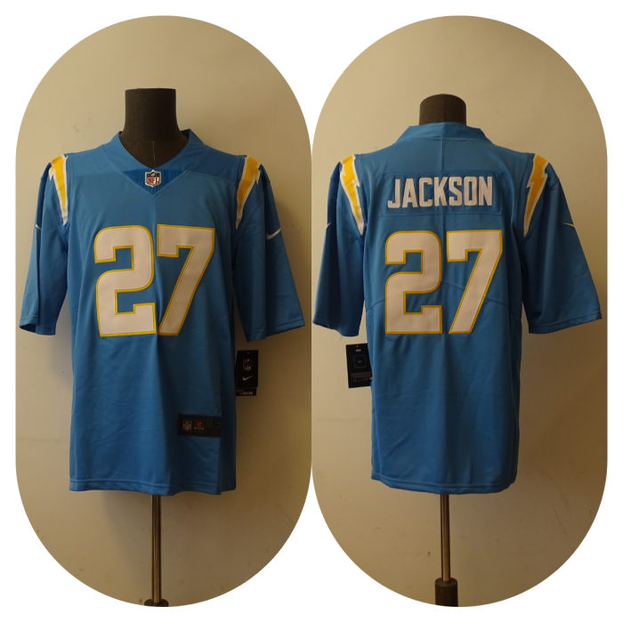 Los Angeles Chargers Alternate Jersey Light Blue NO.27 JACKSON