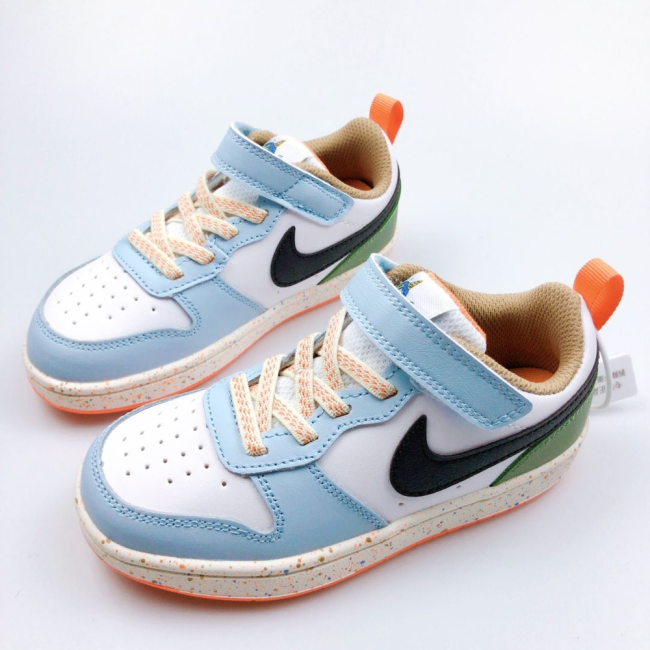 Air Force Low Top Retro Children's Sneakers FG22-36 Blue White Green