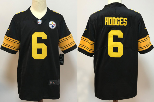 Pittsburgh Steelers Jersey Black and yellow letters NO.6 HODGES