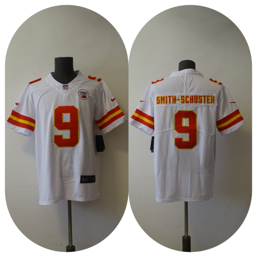 Kansas City Chiefs Jersey White NO.9 SMITH-SCHUSTER