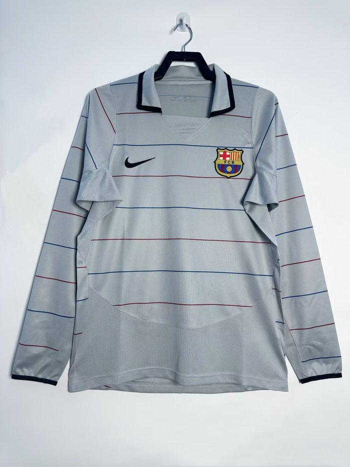 Barcelona Away Long Sleeve Retro Jersey 2003/04