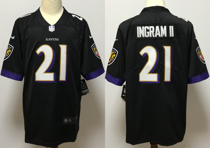 Baltimore Ravens Jersey Black NO.21 INGRAM II