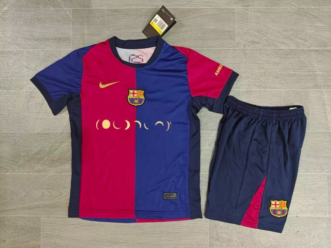 Coldplay X Barcelona Home Kids Suit 24/25