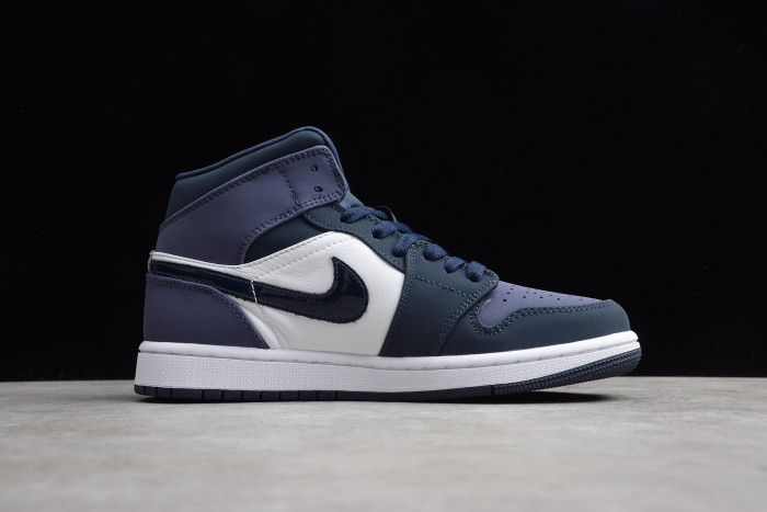 Air Jordan 1 Mid Obsidian Sanded Purple 554724-445