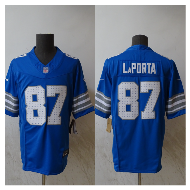 Detroit Lions Jersey Blue Youth NO.87 LAPORTA