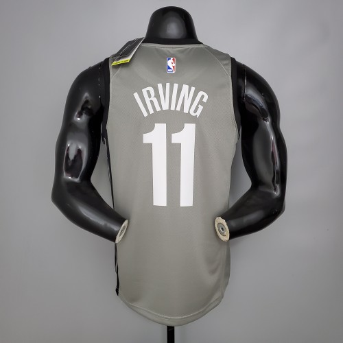 Kyrie Irving Brooklyn Nets Flying Man Swingman Jersey Gray
