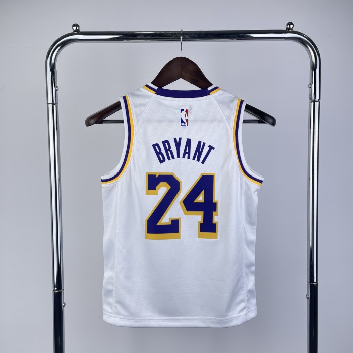 Los Angeles Lakers Kids Jersey White Icon Edition 22/23 NO.24 BRYANT