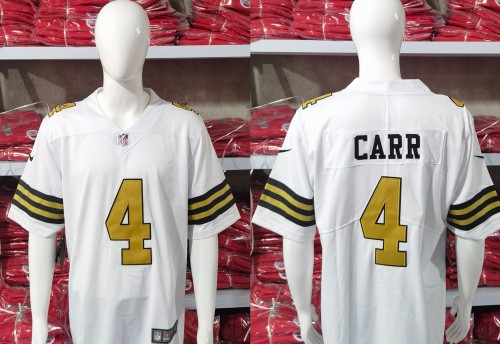 New Orleans Saints Jersey white gold lettering NO.4 CARR