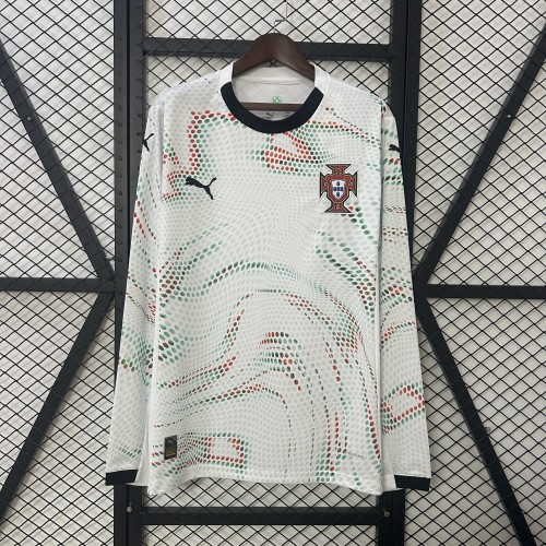 Portugal Euro 2025 Away Long Sleeve Man Jersey