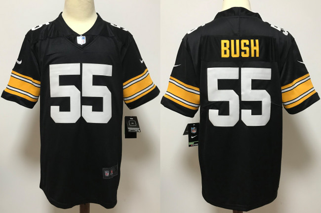 Pittsburgh Steelers Jersey Black NO.55 BUSH