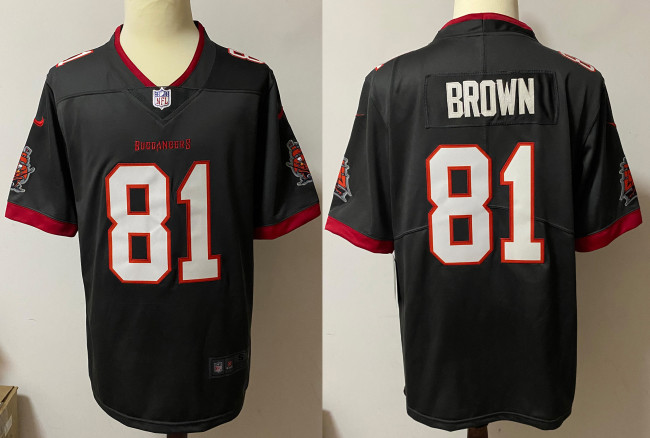 Tampa Bay Buccaneers Alternate Game Jersey Grey NO.81 BROWN