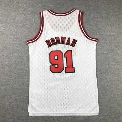 Chicago Bulls Kids Jersey White Classic 97/98 RODMAN NO.91 RODMAN
