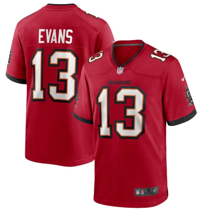Tampa Bay Buccaneers Alternate Game Jersey Red NO.13 EVANS