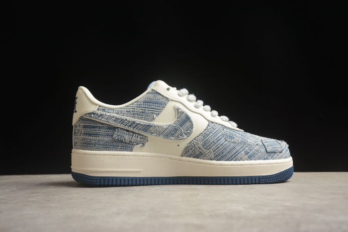 Air Force 1 07 Low Brushed Patch Navy Blue White FB0607-077