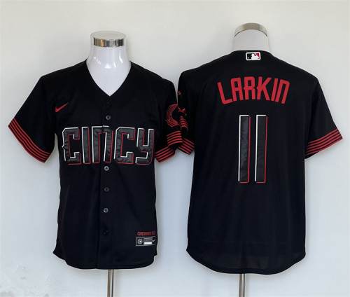 Cincinnati Reds Jersey Black City Version NO.11 LARKIN