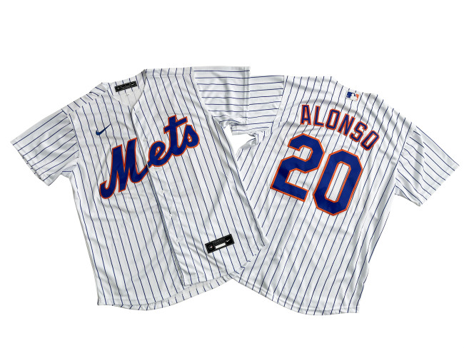 New York Mets Alternate Jersey White Fan Version NO.20 ALONSO