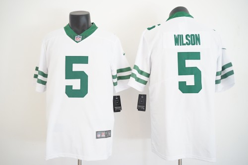 New York Jets Jersey White 2024 NO.5 WILSON