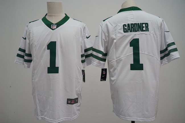 New York Jets Jersey White 2024 NO.1 GARDNER