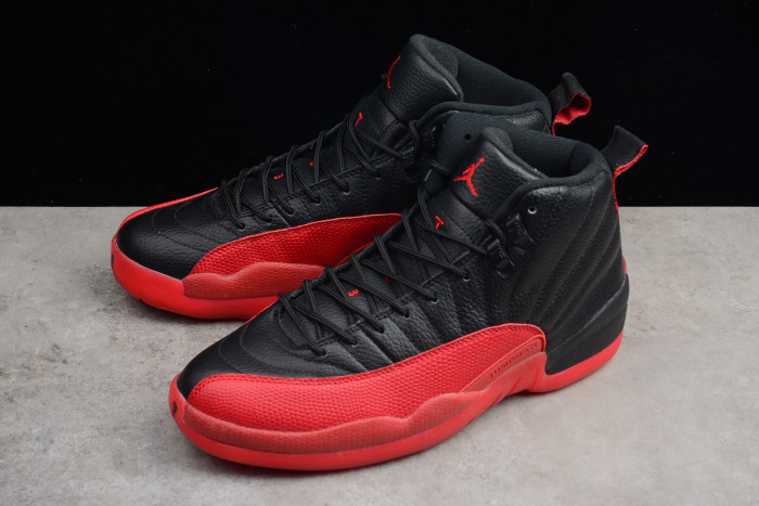 Air Jordan 12 Retro Flu Game Black Red 2016 (130690-002)