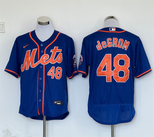 New York Mets Alternate Jersey Blue Fan Version NO.48 DeGROM
