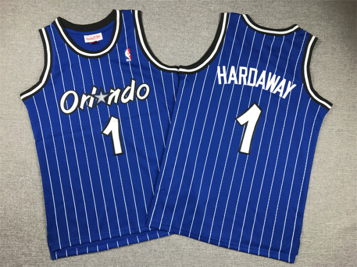 Orlando Magic Kids Jersey Blue Stripes Reprint Edition 03/04 NO.1 HARDAWAY
