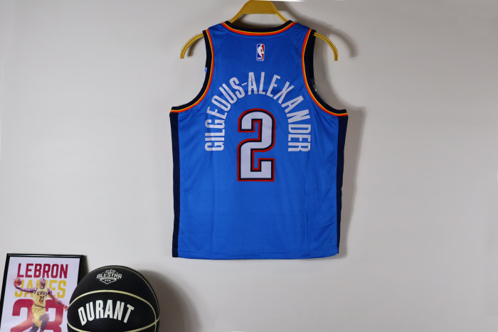 Oklahoma City Thunder Kids Jersey Association Edition 2025 NO.2 GILGEOUS-ALEXANDER