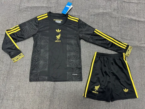 Mexico Gold Long Sleeve Kids Suit 25/26