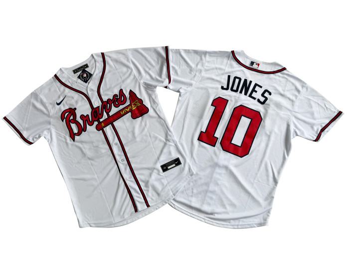 Atlanta Braves Jersey White Fan Version NO.10 JONES