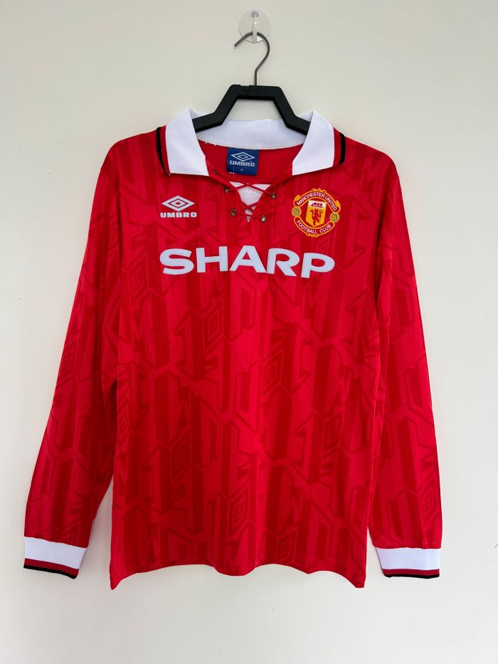 Manchester United Home Long Sleeve Retro Jersey 1992/94