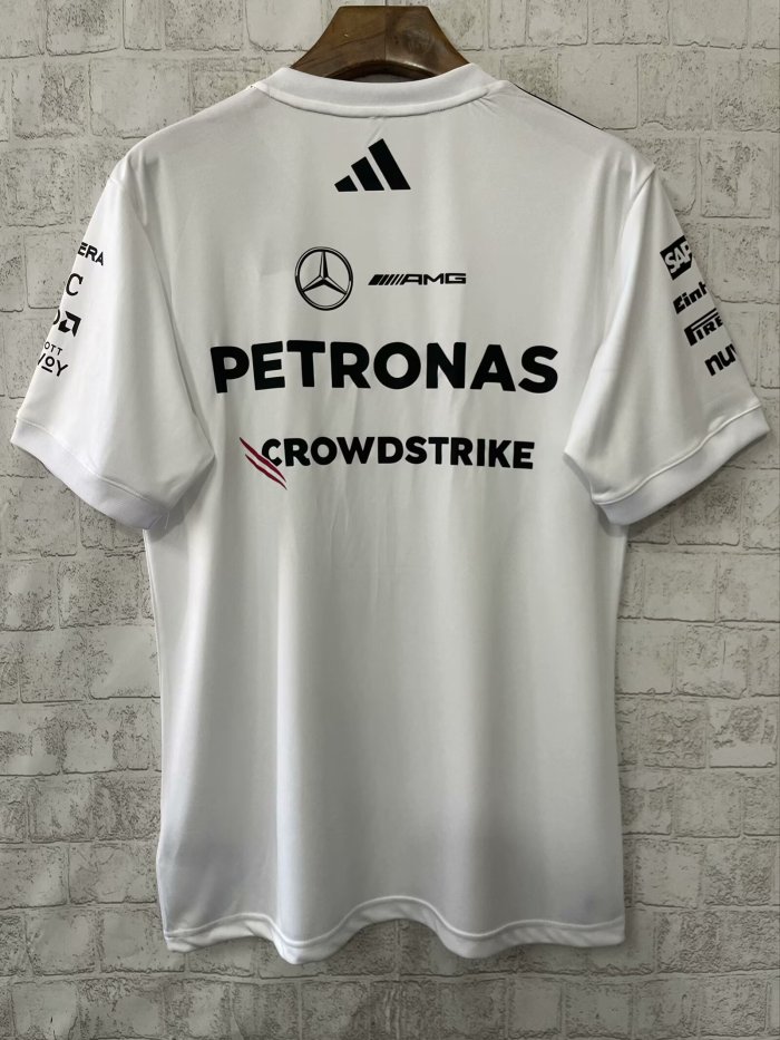 2025 Mercedes AMG Petronas T-Shirt White NO Number