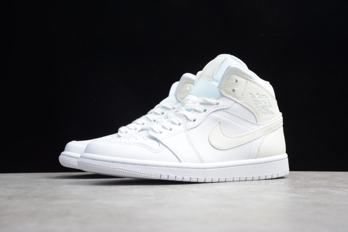 Air Jordan Wmns Air Jordan 1 Mid 'White Ivory' BQ6472-112
