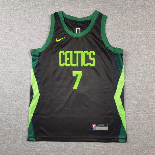 Boston Celtics KIds Jersey Black City Edition24/25 NO.7 BROWN