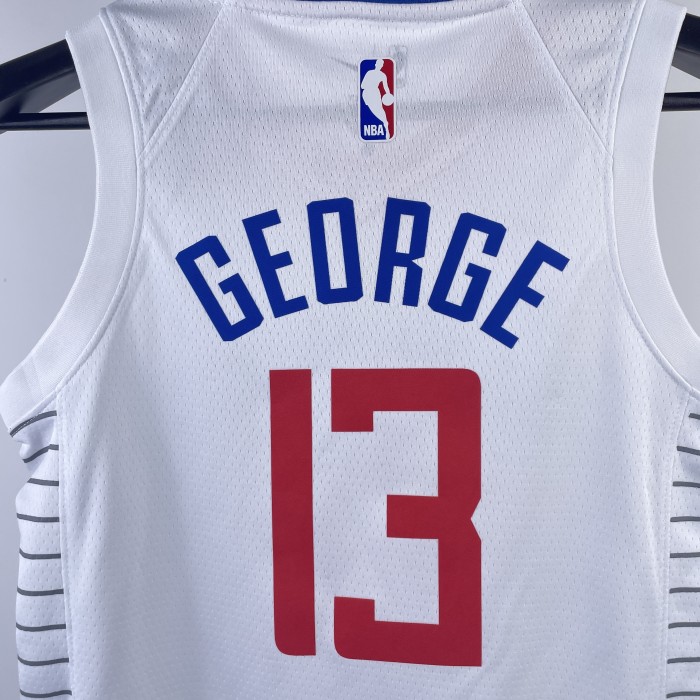 LA Clippers  Kids Basketball Jersey White Icon Edition No.13 GEORGE