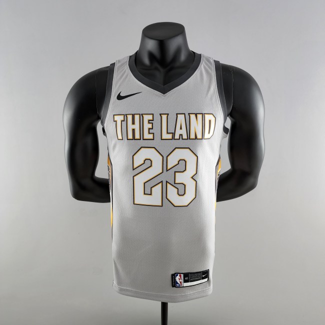 LeBron James Cleveland Cavaliers Grey Swingman Jersey 2018