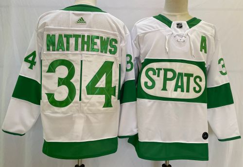 Toronto Maple Leafs  Alternate Player Jersey  Green 18/19 NO.34 MATTHEWS