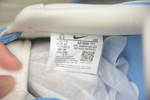 Air Force 1 07 Low Supreme Gray White Blue AE1686-111