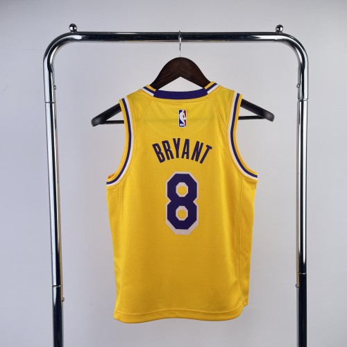 Los Angeles Lakers Kids Jersey Yellow Icon Edition 22/23 NO.8 BRYANT