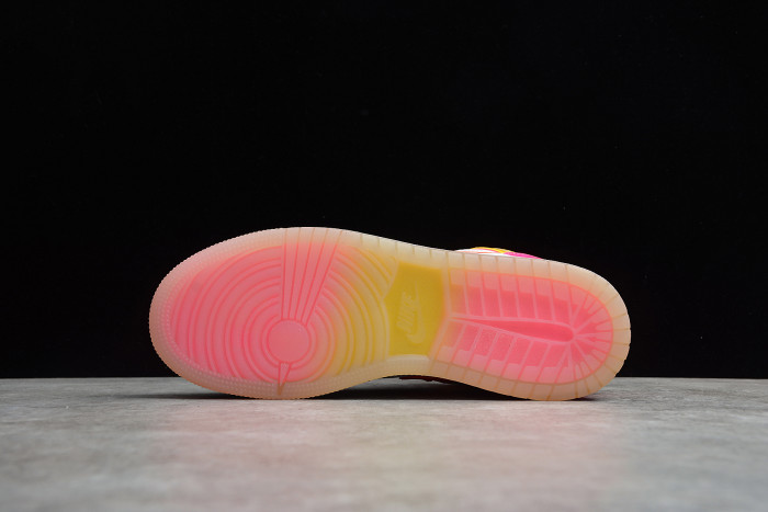 Air Jordan 1 Mid GS Edge Glow White Pink Blast CV4611-100