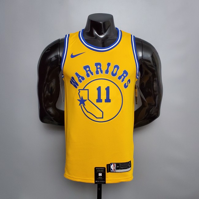 Klay Thompson Golden State Warriors Retro Version Swingman Jersey Yellow