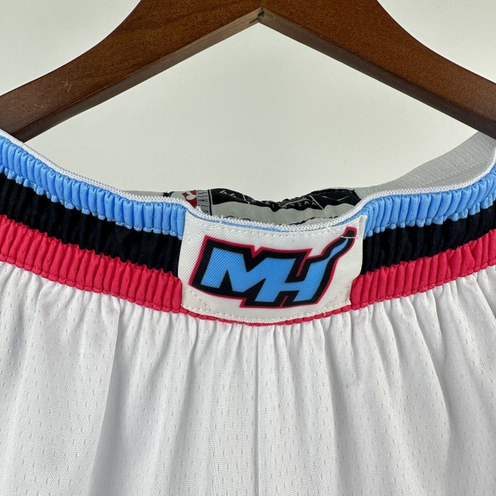 USA  Miami Heat City Edition Basketball  Shorts White 24/25