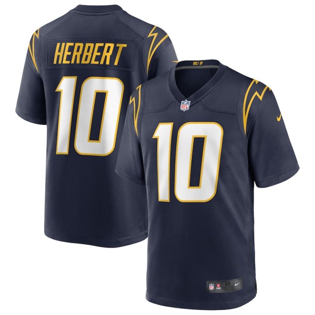 Los Angeles Chargers Game Jersey Black NO.10 HERBERT