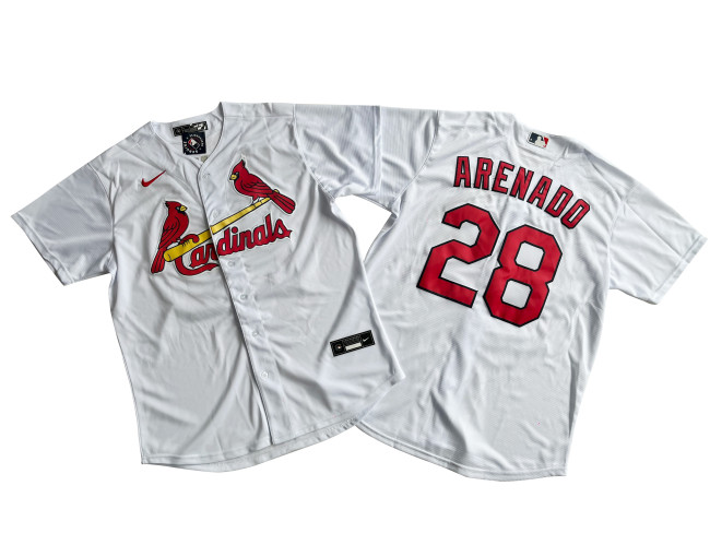 St. Louis Cardinals Jersey White Fan Version NO.28 ARENADO