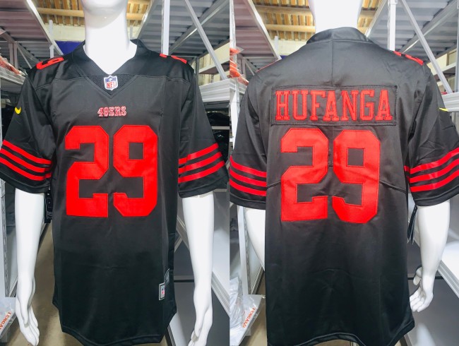 San Francisco 49ers Jersey Limited Editio Black NO.29 HUFANGA