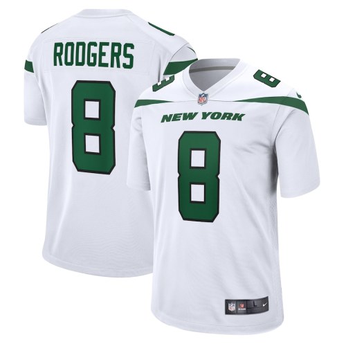 New York Jets Jersey White NO.8 RODGERS