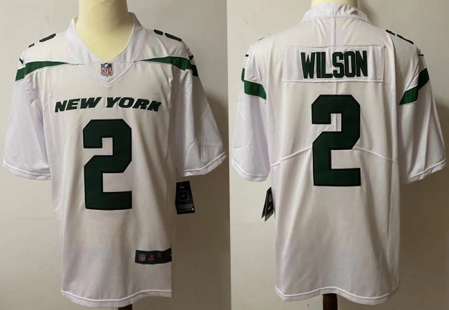 New York Jets Jersey White 2024 NO.2 WILSON