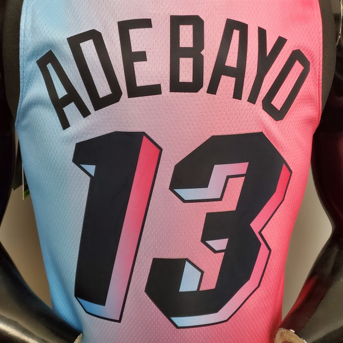 Bam Adebayo Miami Heat Swingman Jersey Pink Blue